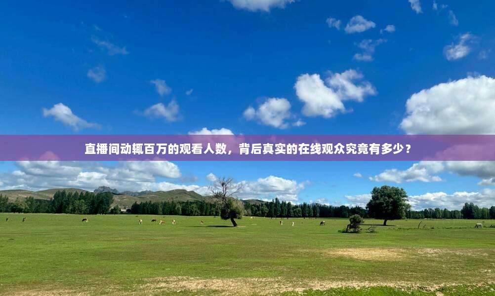 直播间动辄百万的观看人数，背后真实的在线观众究竟有多少？